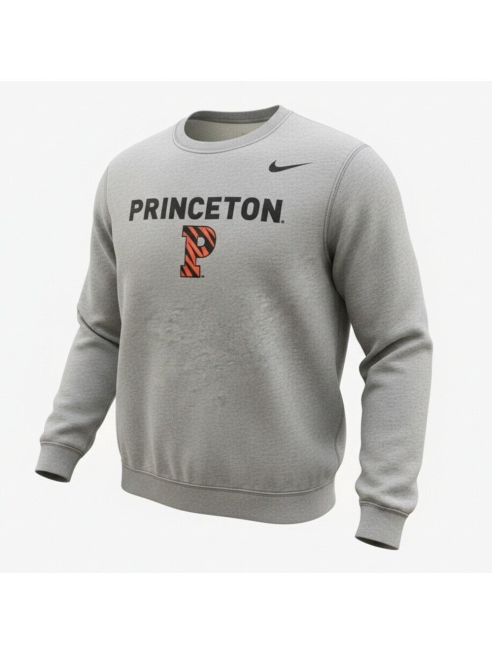 Nike Princeton University Sweatshirt Small S Gray Tiger Stripe P Logo NCAA